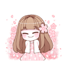 Lovely, cherry blossom girl（個別スタンプ：2）