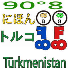 90°8 日本語 .トルクメニスタン