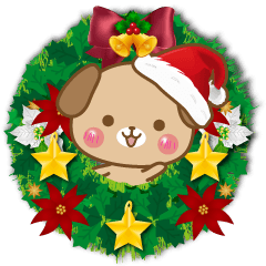 [LINEスタンプ] 子犬のメリークリスマス＆お正月！